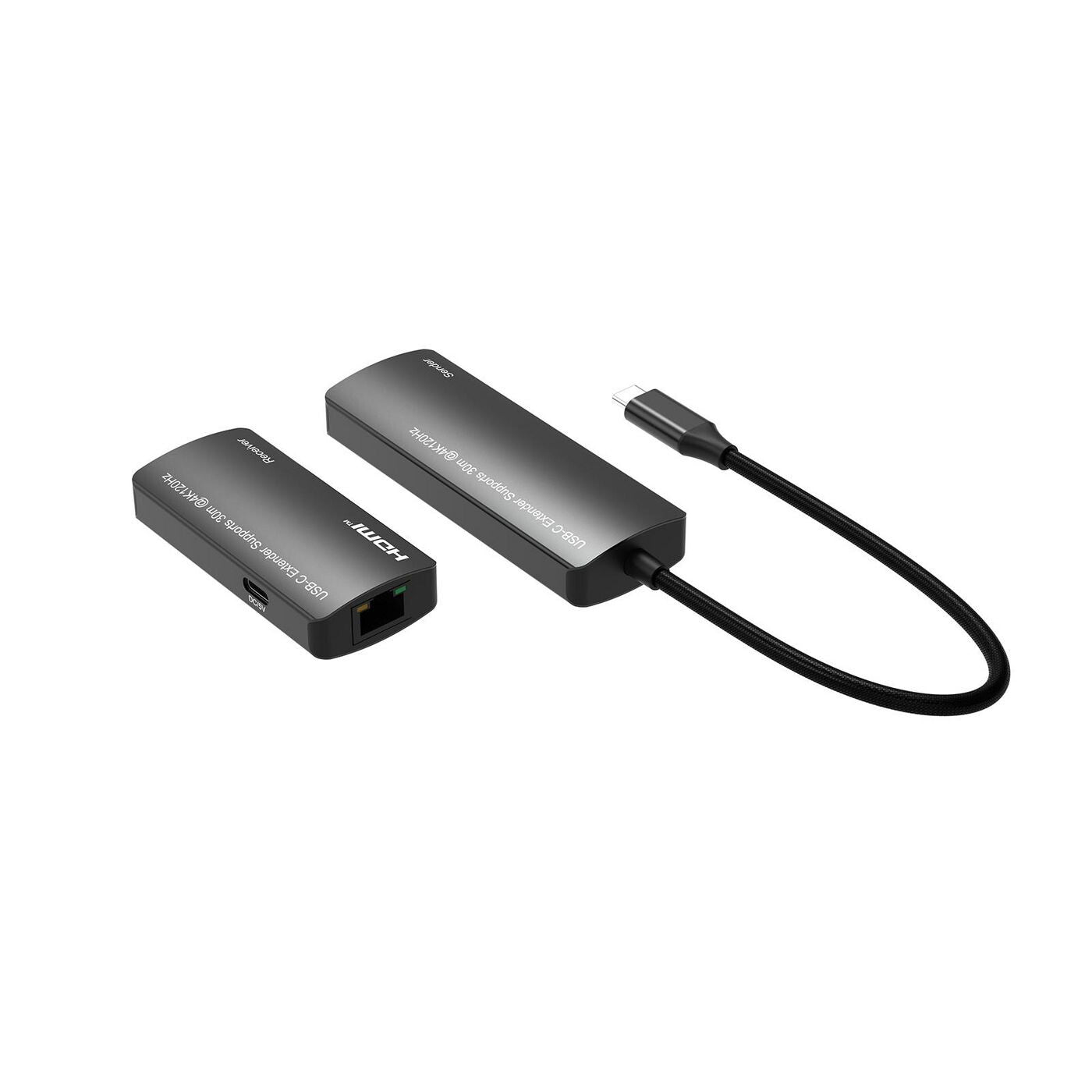 Microconnect MC-USBCHDMIEXT-30M AV extender Silver
