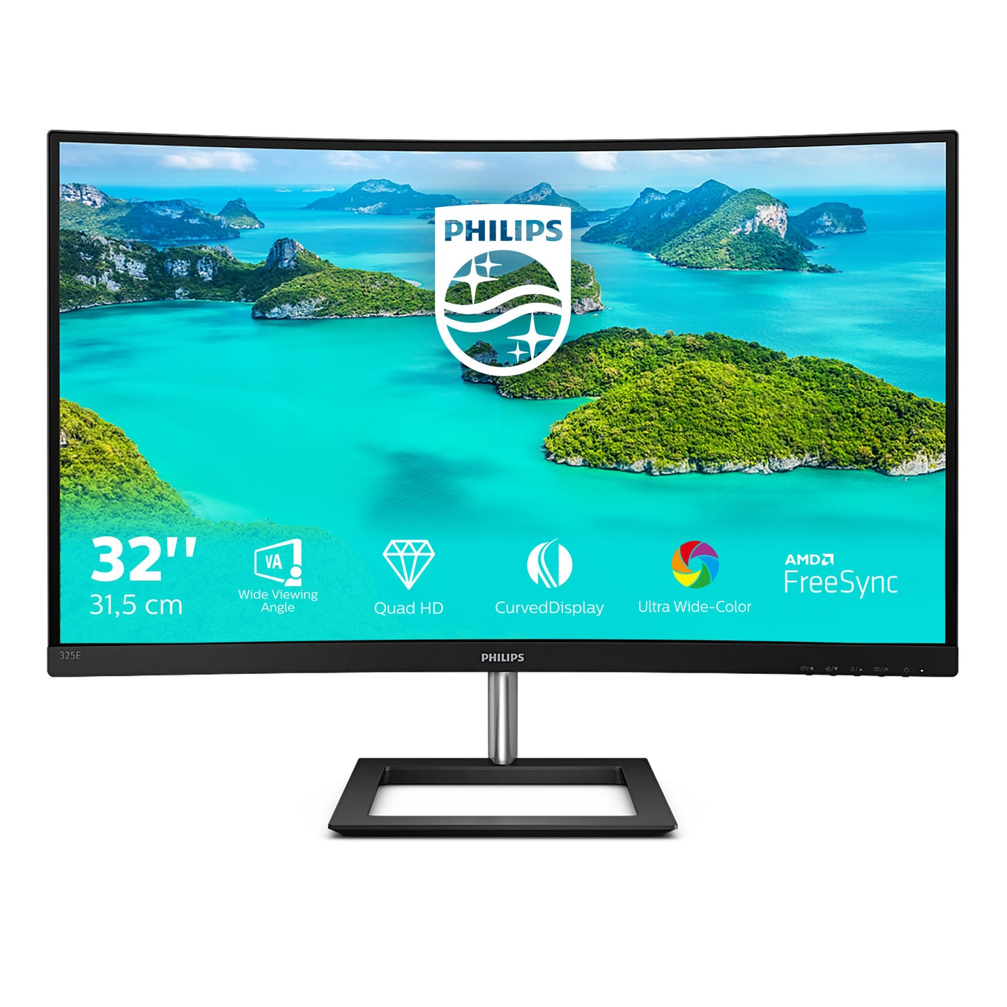 Philips E Line 325E1C/00 computer monitor 80 cm (31.5") 2560 x 1440 pixels Quad HD LCD Black