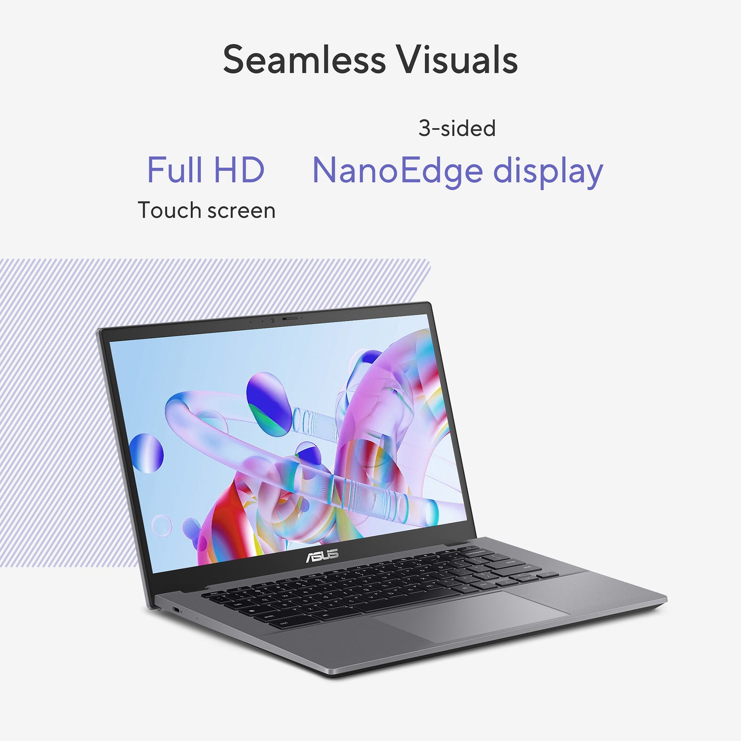 ASUS Chromebook Plus CX34 CB3402CVA-MW0586 Intel® Core™ i3 i3-1315U 35.6 cm (14") Touchscreen Full HD 8 GB LPDDR5-SDRAM 128 GB UFS Wi-Fi 6E (802.11ax) ChromeOS Grey