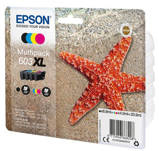 Epson Multipack 4-colours 603XL ink cartridge, black, cyan, magenta and yellow