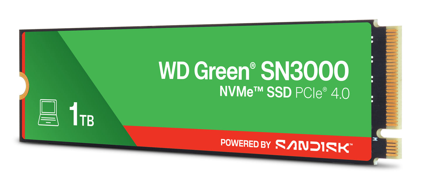 SanDisk Green WD ™ SN3000 NVMe™ SSD POWERED BY 1 TB