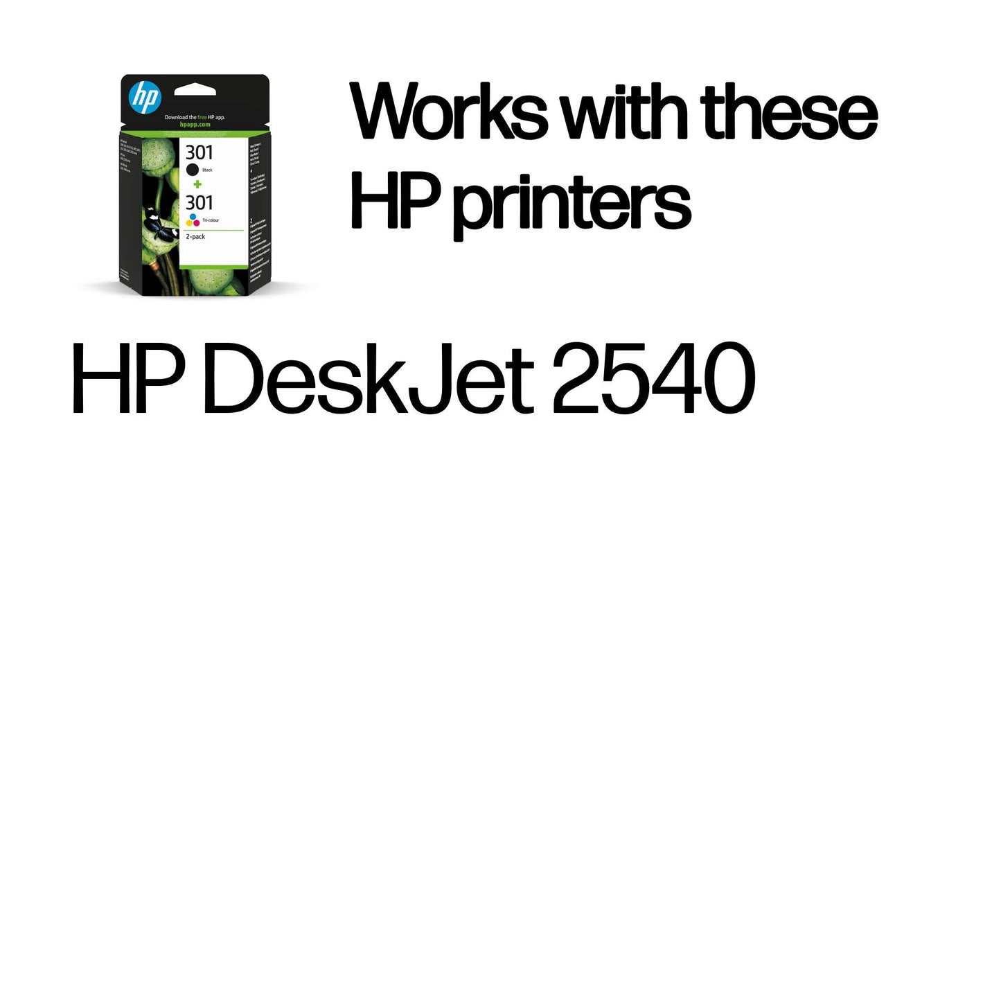 HP 301 2-pack Black/Tri-color Original Ink Cartridges