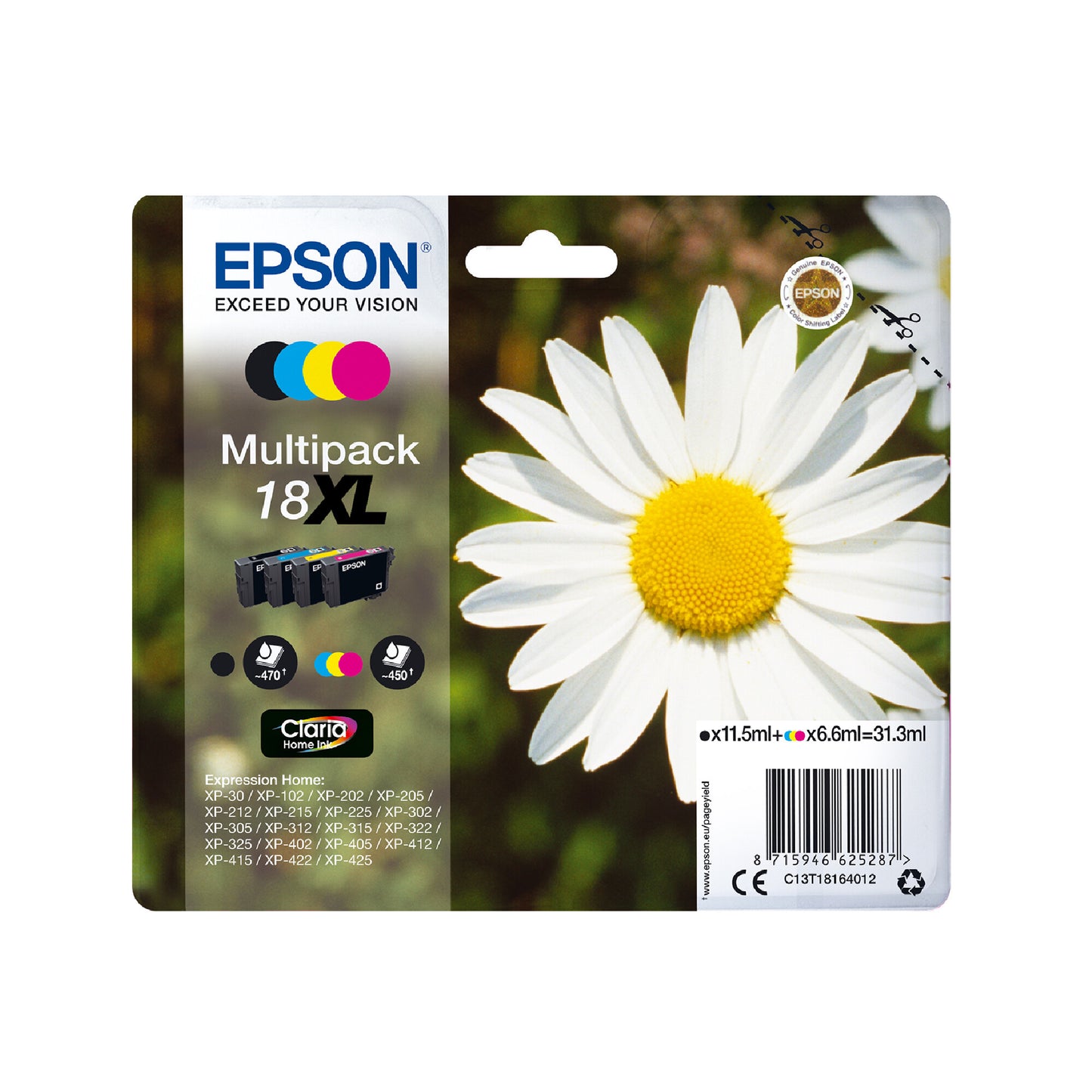Epson Daisy 18 Claria Home Single Black Ink