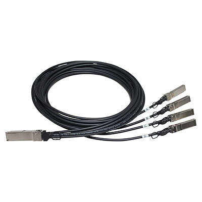 HPE X240 40G QSFP+ 4x10G SFP+ 5m DAC InfiniBand/fibre optic cable SFP+ Black