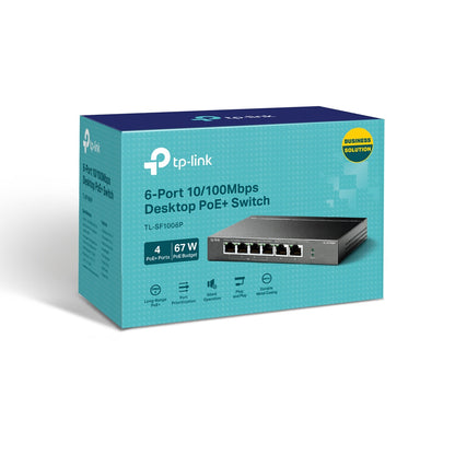 TP-Link TL-SF1006P network switch Unmanaged Fast Ethernet (10/100) Power over Ethernet (PoE) Black