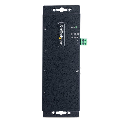 StarTech.com 4-Port Industrial USB 3.0 5Gbps Hub, Rugged USB Hub with ESD Protection, DIN/Wall/Desk Mountable USB-A Hub, USB Expander w/Locking Ports, Heavy Duty - TAA