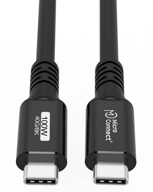 Microconnect USB4CC2 USB cable USB4 Gen 3x2 2 m USB C 100 W Black
