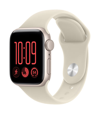 Apple Watch SE (3nd generation) SE 3 GPS 40mm Starlight Aluminium Case with Sand Sport Band - S/M