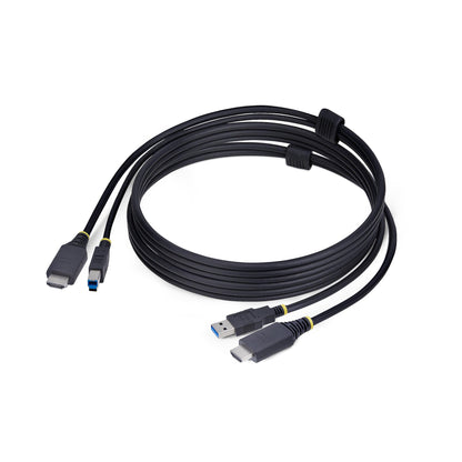 StarTech.com 6ft (1.8m) HDMI and USB 5Gbps KVM Cable, 4K 60Hz, HDMI 2.0 and USB Combo Cable for KVM Switches