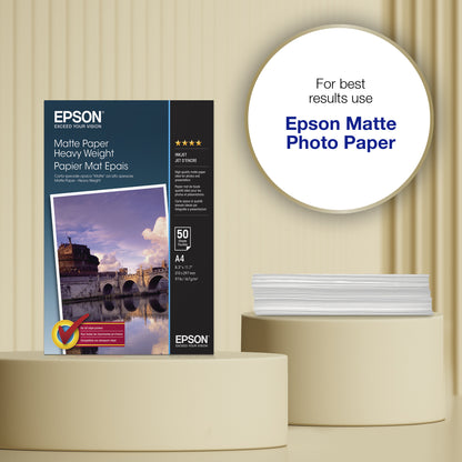 Epson A4 Matte Paper 167gsm, 50 sheets