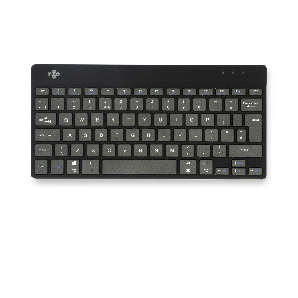 R-Go Tools Ergonomic keyboard R-Go Compact Break, compact keyboard with break software, QWERTY (UK), Bluetooth, black