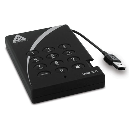 Apricorn Aegis Padlock USB 3.0 500GB external hard drive Black