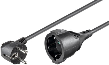 Microconnect PE140300 power cable Black 3 m Power plug type E+F Schuko