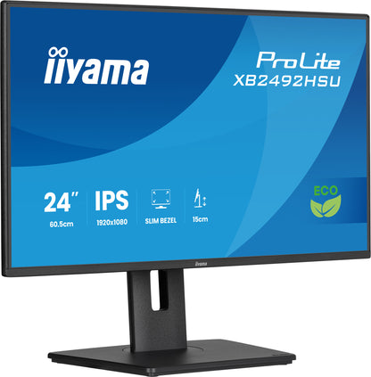 iiyama ProLite XB2492HSU-B1 computer monitor 60.5 cm (23.8") 1920 x 1080 pixels Full HD LED Black