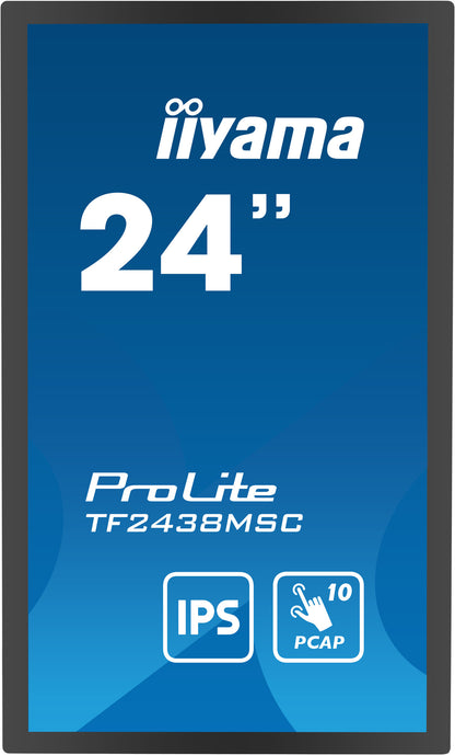 iiyama TF2438MSC-B1 computer monitor 60.5 cm (23.8") 1920 x 1080 pixels Full HD LED Touchscreen Black