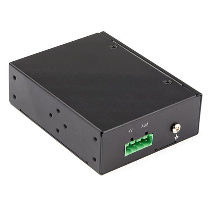 StarTech.com PoE+ Industrial Fiber to Ethernet Media Converter 60W - SFP to RJ45 - Singlemode/Multimode Fiber to Copper Gigabit Ethernet - Compact Size - IP-30/ -40 to +75C