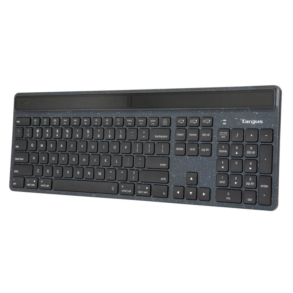 Targus Sustainable Energy Harvesting EcoSmart keyboard Universal Bluetooth QWERTY Nordic Black