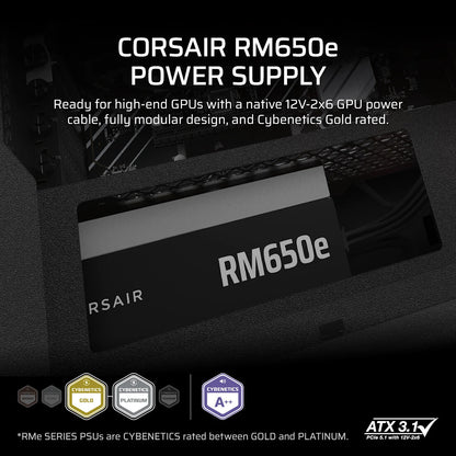 Corsair RMe Series RM650e power supply unit 650 W 24-pin ATX ATX Black