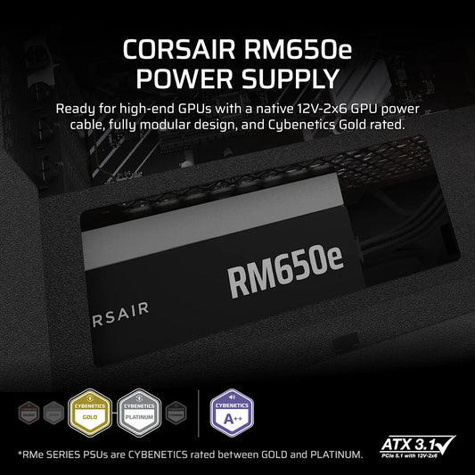 Corsair RMe Series RM650e power supply unit 650 W 24-pin ATX ATX Black