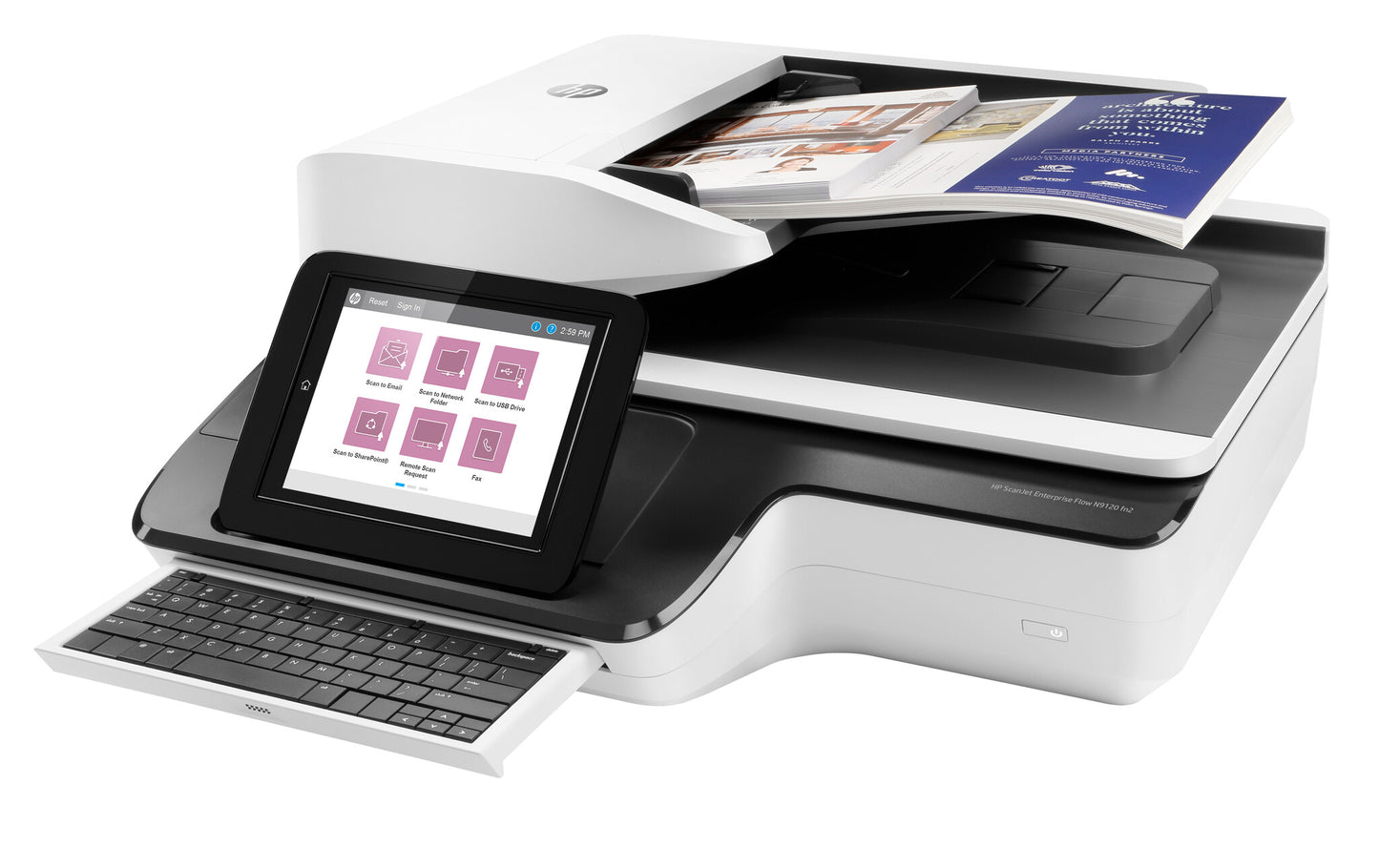 HP ScanJet Enterprise Flow N9120 fn2 Flatbed scanner 600 x 600 DPI A3 Black, White