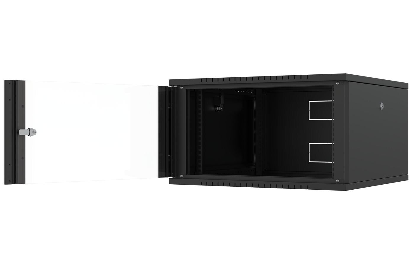 Lanview RWF07U66BL rack cabinet 7U Wall mounted rack Black