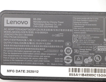 Lenovo 5A10V03250 power adapter/inverter Indoor 65 W Black