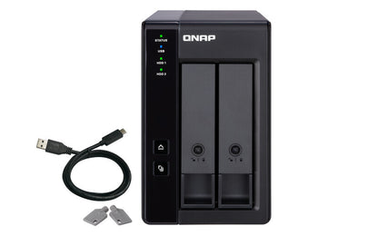 QNAP TR-002 storage drive enclosure HDD/SSD enclosure Black 2.5/3.5"