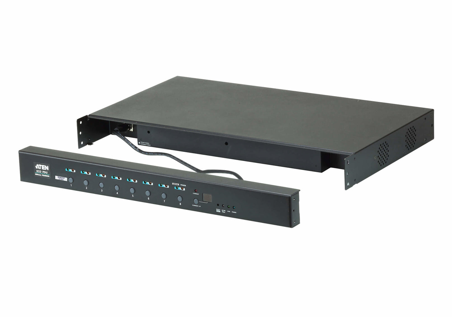 ATEN 1U AV 16A 8 Outlet Switched Bank Metered PDU + Free Eco PDU Manager Software