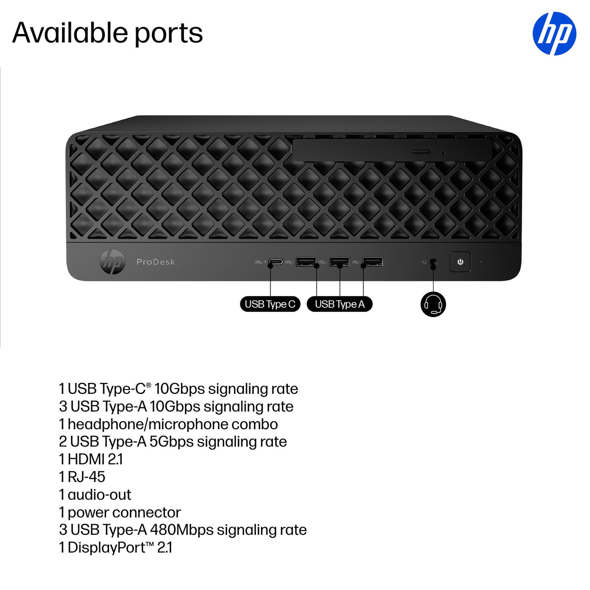 HP ProDesk 4 SFF G1i Desktop AI PC Intel Core Ultra 5 235 16 GB DDR5-SDRAM 512 GB SSD Windows 11 Pro Black