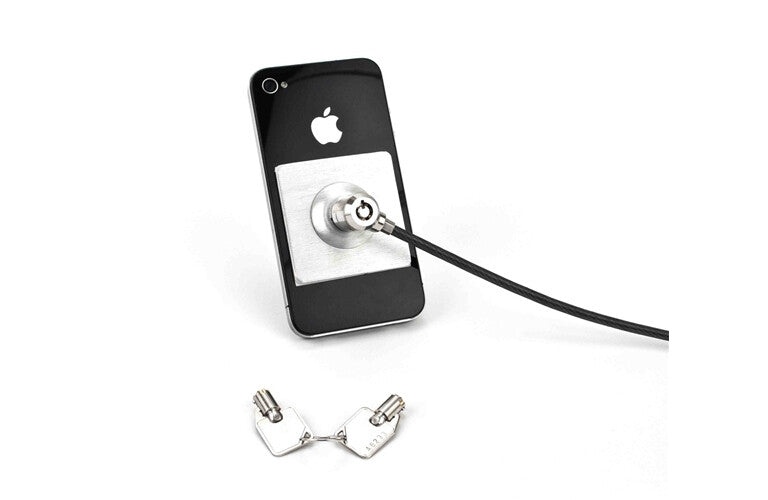 Compulocks Universal Tablet Lock Plate with Keyed Cable Lock Black