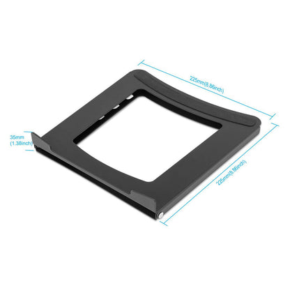 Manhattan Laptop and Tablet Stand, Adjustable (5 positions), Suitable for all tablets and laptops up to 15.6", Portable and Lightweight, Steel, Black, Lifetime Warranty
