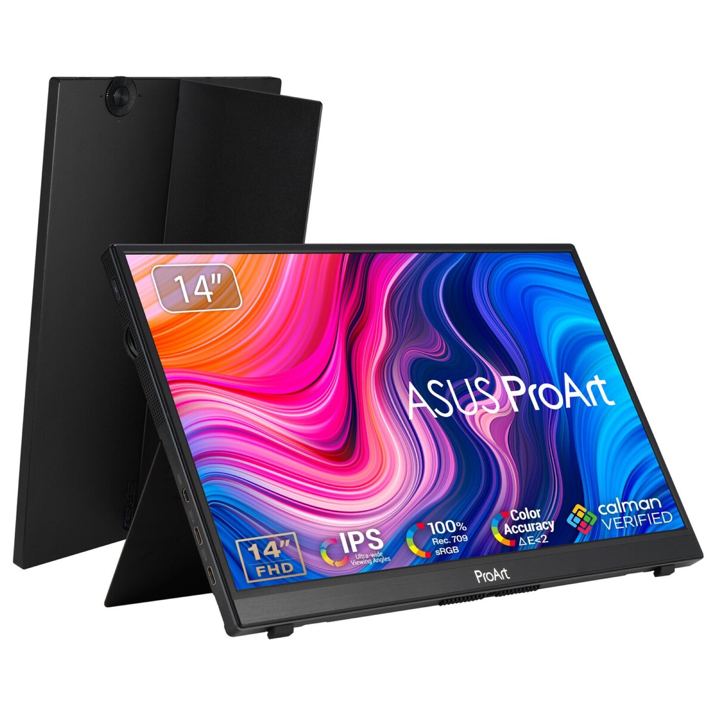 ASUS PA148CTV computer monitor 35.6 cm (14") 1920 x 1080 pixels Full HD LED Touchscreen Tabletop Black