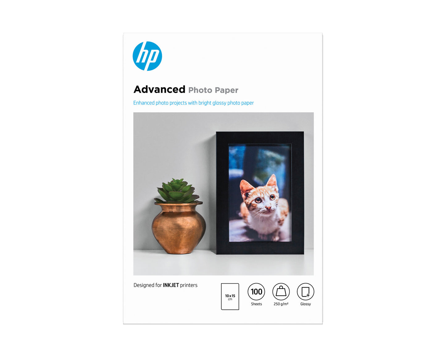 HP Advanced Photo Paper Glossy 250 g/m2 10 x 15 cm (101 x 152 mm) 100 sheets