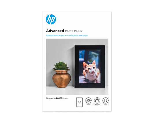 HP Advanced Photo Paper Glossy 250 g/m2 10 x 15 cm (101 x 152 mm) 100 sheets