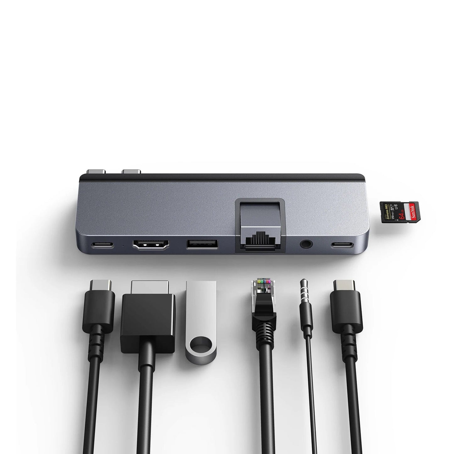 HYPER HD575-GRY-GL laptop dock/port replicator USB 3.2 Gen 1 (3.1 Gen 1) Type-C Grey