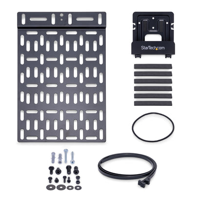 StarTech.com Universal TV Accessory Mount - Adjustable TV & Wall Mount Bracket - Media Players/Router/Modem/AV Switches & Extenders/Apple TV - Hidden Cable Box Mount Behind TV - 11lb (5kg)