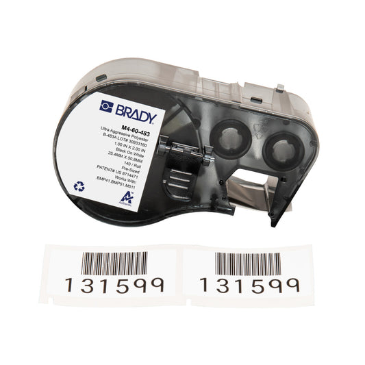 Brady M4-60-483 printer label Black, White Self-adhesive printer label
