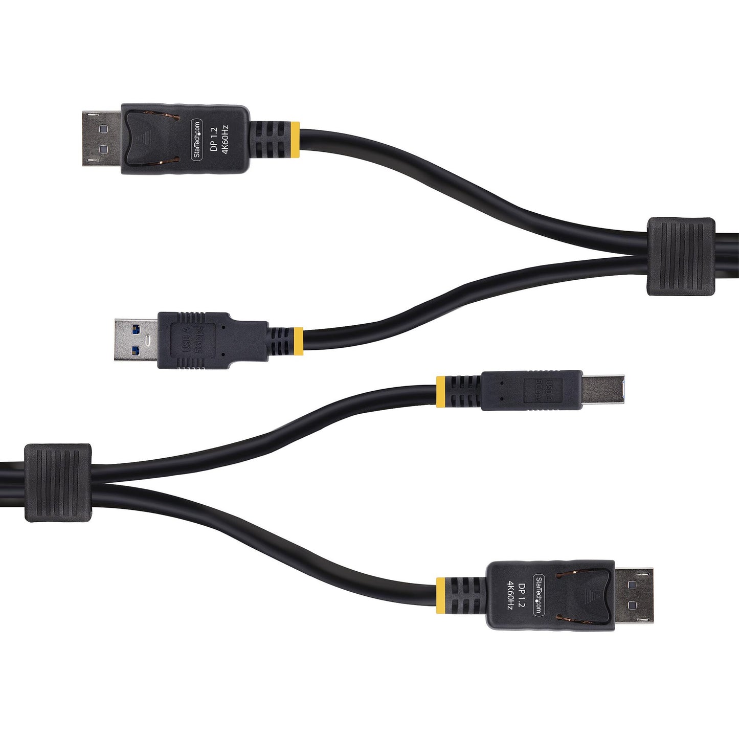 StarTech.com 6ft (1.8m) DisplayPort and USB 5Gbps KVM Cable, 4K 60Hz, Universally Compatible DP 1.2/USB 3.0 Combo Cable for KVM Switches