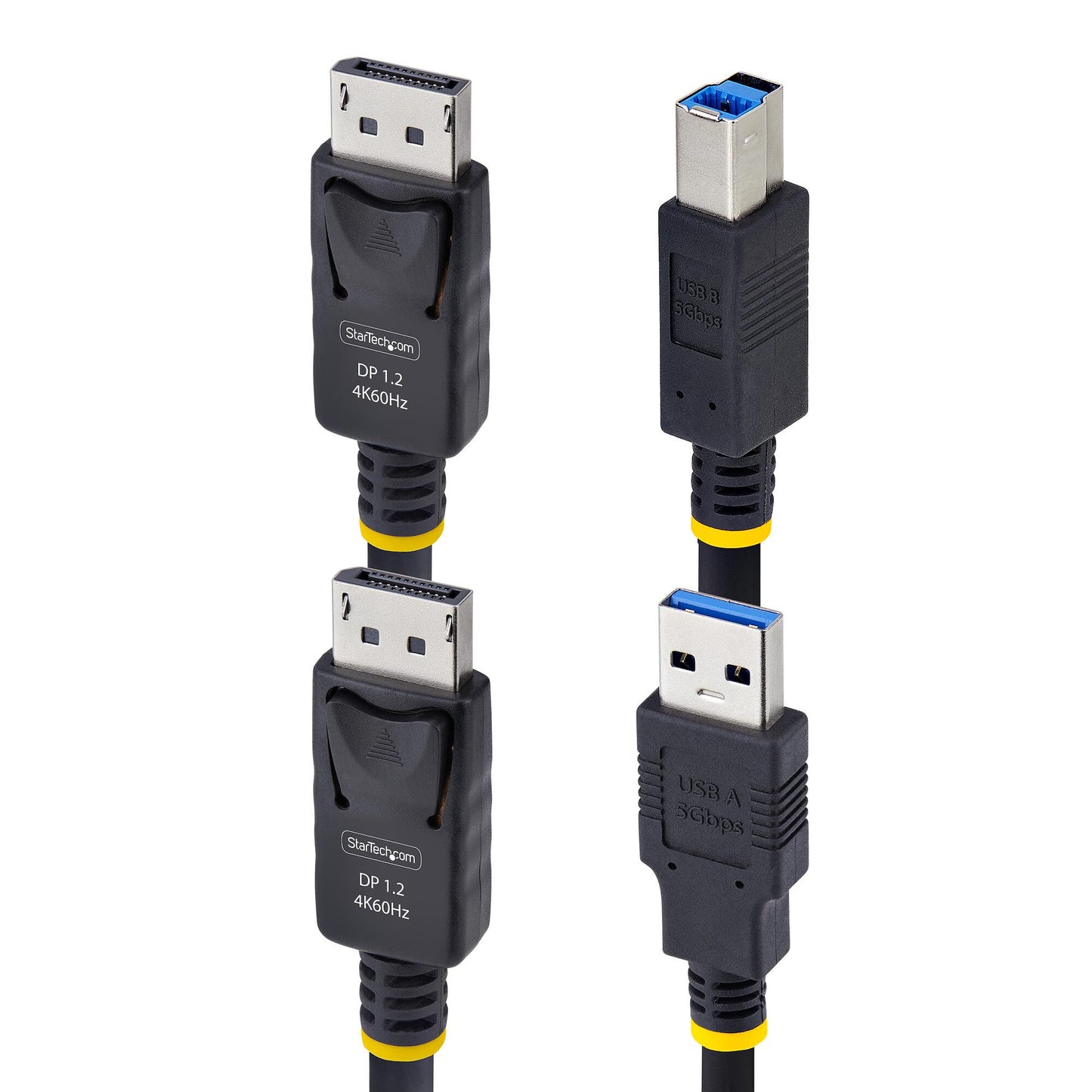 StarTech.com 6ft (1.8m) DisplayPort and USB 5Gbps KVM Cable, 4K 60Hz, Universally Compatible DP 1.2/USB 3.0 Combo Cable for KVM Switches