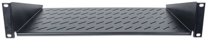 Intellinet 19" Cantilever Shelf, 2U, 2-Point Front Mount, 250mm Depth, Max 25kg, Black, Three Year Warranty