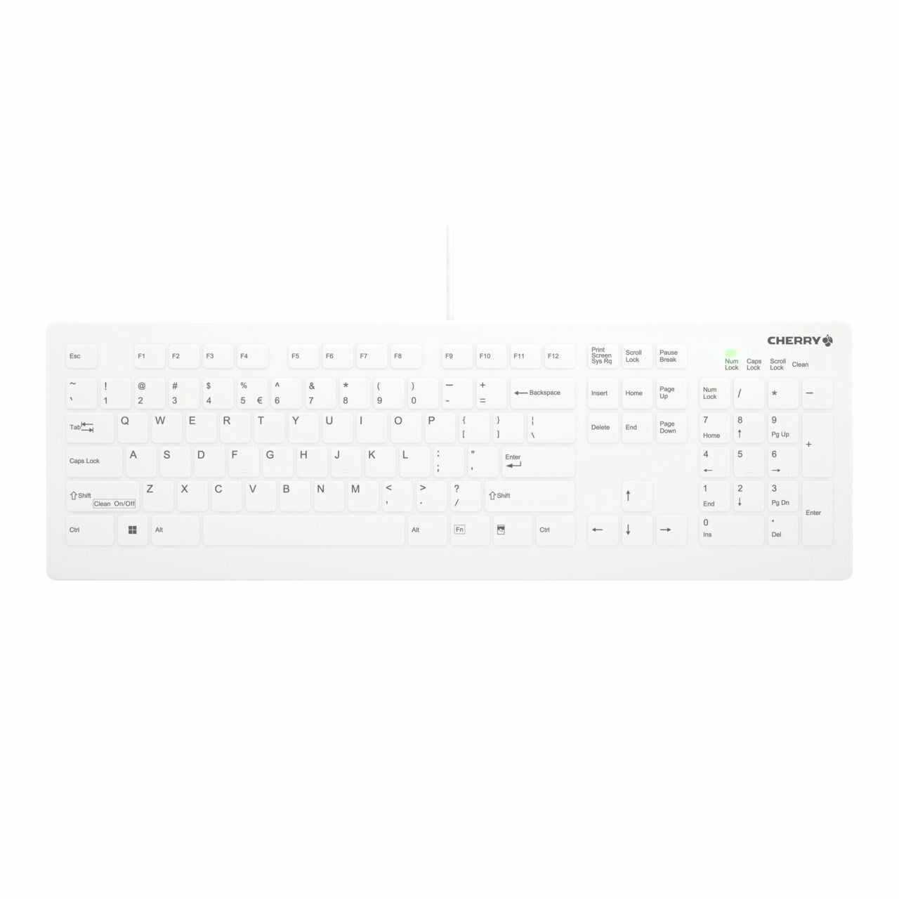 CHERRY AK-C8112 keyboard Medical USB QWERTY English White