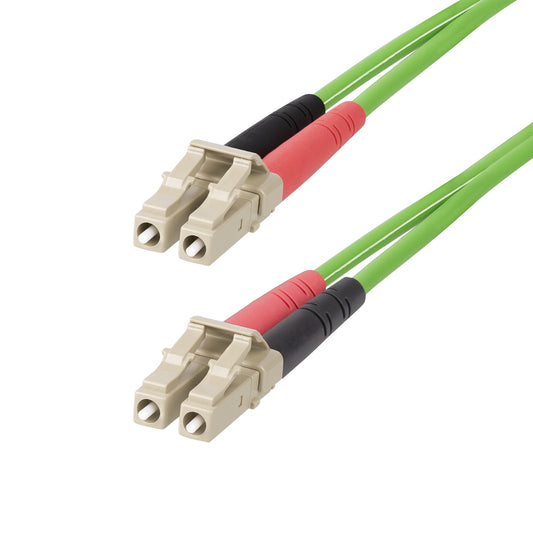 StarTech.com 3m (9.8ft) LC to LC (UPC) OM5 Multimode Fiber Optic Cable, 50/125µm Duplex LOMMF Zipcord, VCSEL, 40G/100G, LSZH Fiber Jumper Cord