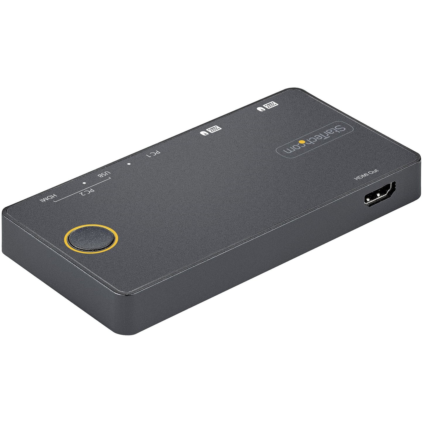 StarTech.com 2 Port Hybrid USB-A + HDMI & USB-C KVM Switch - Single 4K 60Hz HDMI 2.0 Monitor - Compact Desktop and/or Laptop HDMI KVM Switch - USB Bus Powered - Thunderbolt 3 Compatible