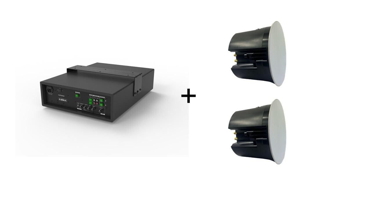 Vivolink Audiopack Subwoofer 6.5 40W + 2 x premium ceiling speakers (Limited Bundle Pack Offer) Black Wired 110 W