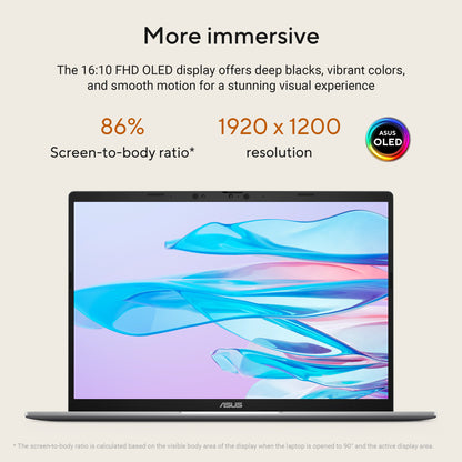 ASUS Vivobook S14 M3407HA-LY008W AMD Ryzen™ 5 220 Laptop 35.6 cm (14") WUXGA 16 GB DDR5-SDRAM 512 GB SSD Wi-Fi 6 (802.11ax) Windows 11 Home Silver