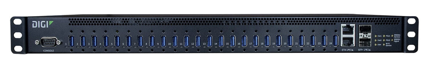 Digi AW24-G300 interface hub USB 3.2 Gen 1 (3.1 Gen 1) Type-A 10000 Mbit/s Black