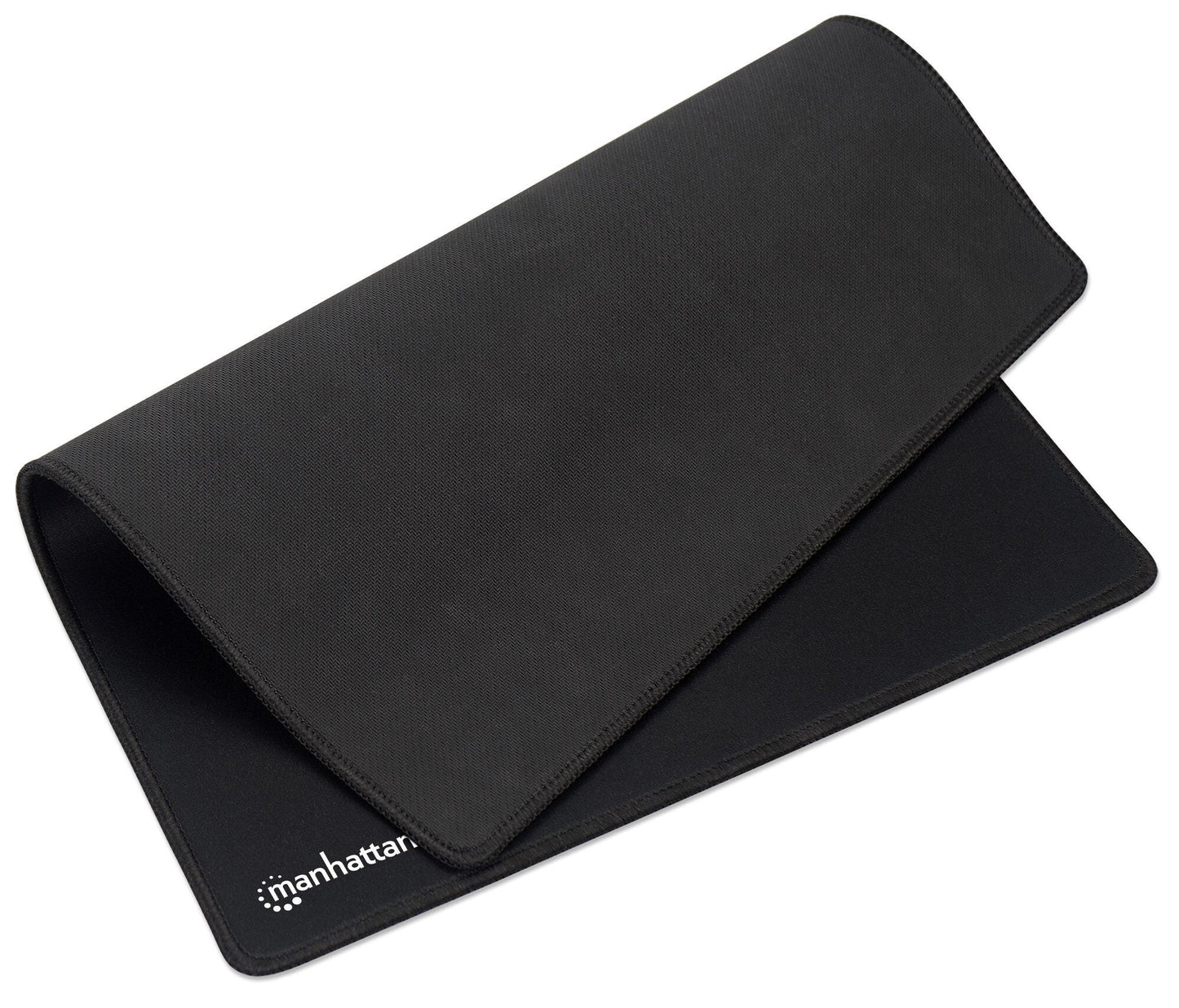 Manhattan XL Gaming Mousepad Smooth Top Surface Mat (Clearance Pricing), Large nylon fabric surface area to improve tracking for better mouse performance (400x320x3mm), Non Slip Rubber Base, Waterproof, Stitched Edges, Black, Lifetime Warranty, Retail Box