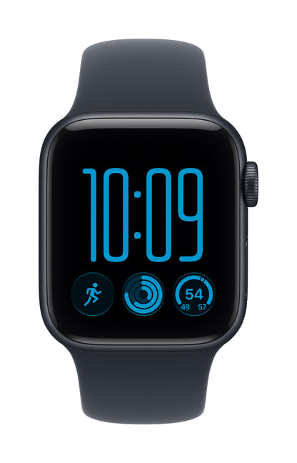 Apple Watch SE (3nd generation) SE 3 GPS 40mm Midnight Aluminium Case with Navy Blue Sport Band - S/M
