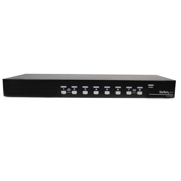 StarTech.com 8 Port Rackmount USB VGA KVM Switch w/ Audio (Audio Cables Included)