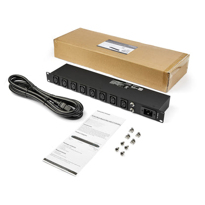 StarTech.com 8-Port Rack-Mount PDU with C13 Outlets - 16 A - 2m Power Cord (BS 1363) - 1U